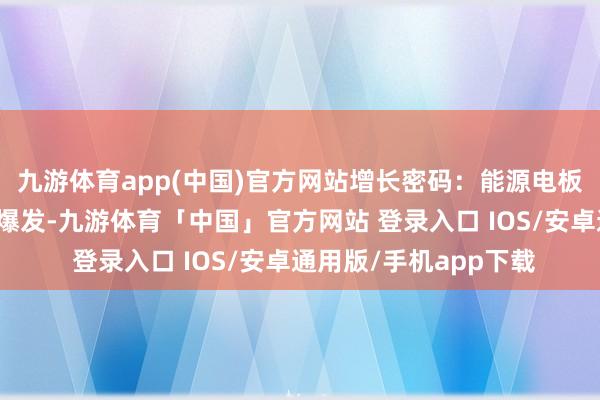 九游体育app(中国)官方网站　　增长密码：能源电板与储能　　新能源业务的爆发-九游体育「中国」官方网站 登录入口 IOS/安卓通用版/手机app下载